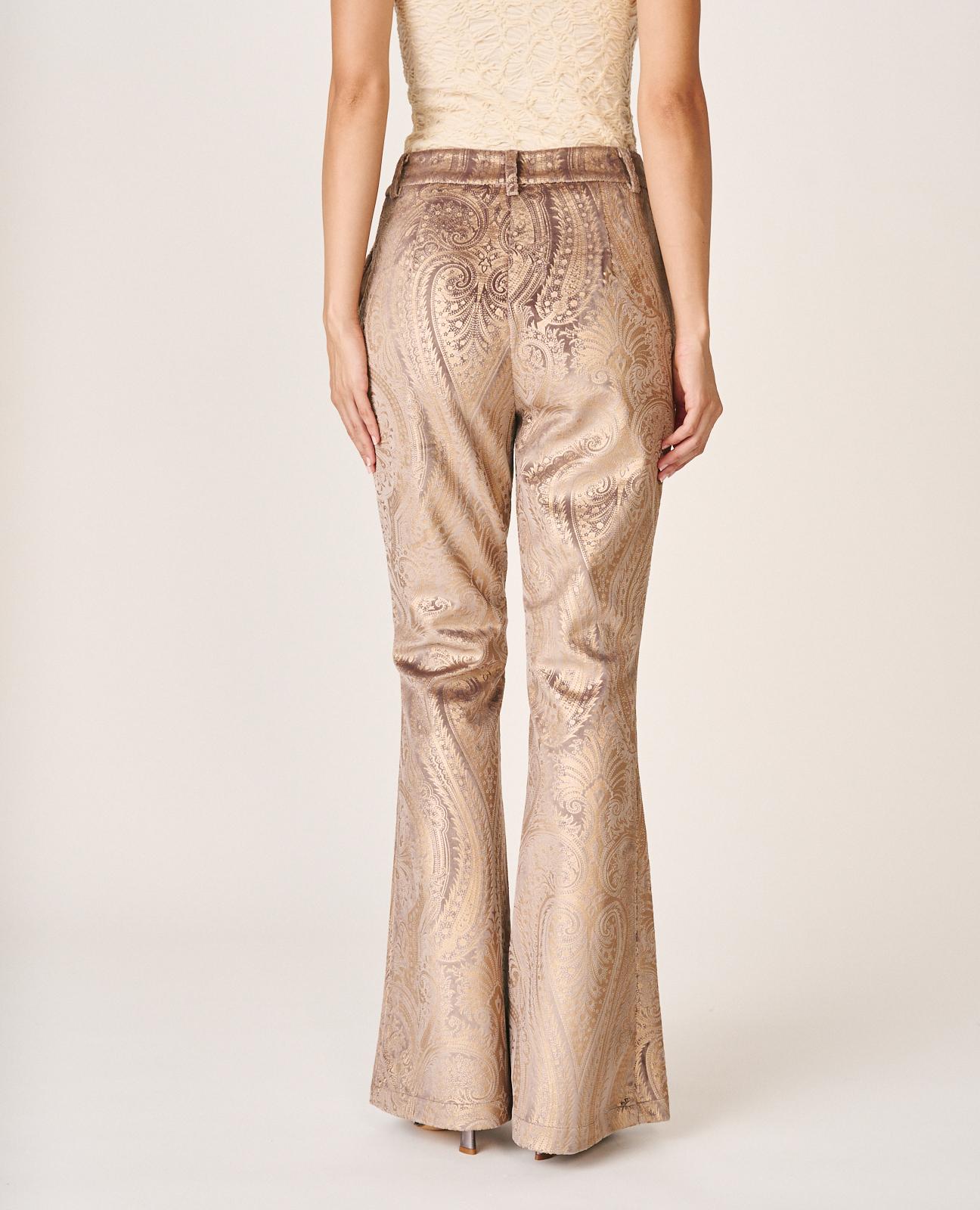 alma-en-pena-printed-flare-pants-gold-metallic image 7