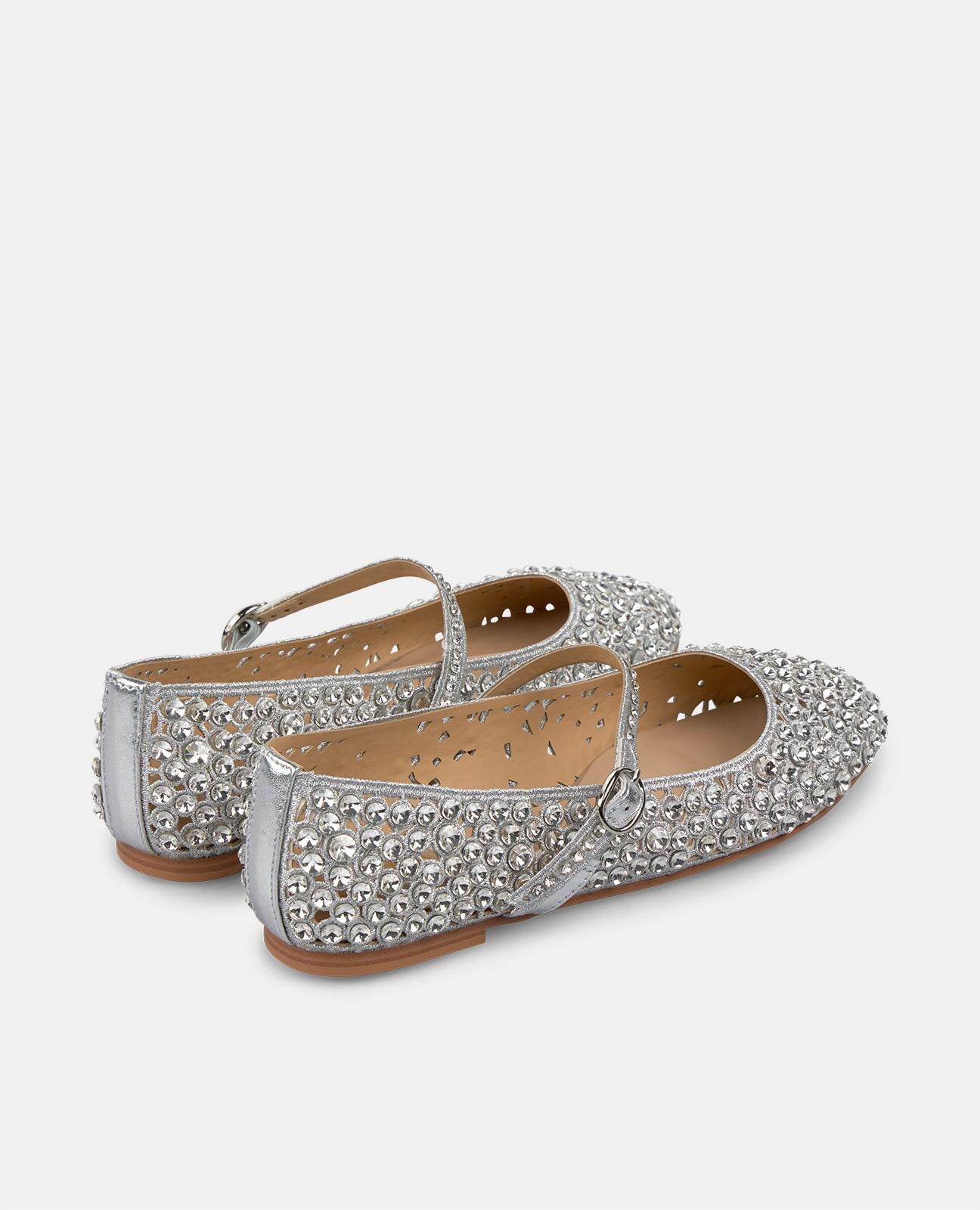 alma-en-pena-rhinestone-ballerina-flache-ballerinas-silber image 3
