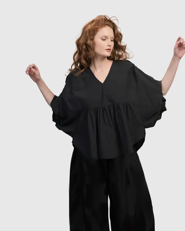 alembika-urban-it-girl-butterfly-bluse-black image 1