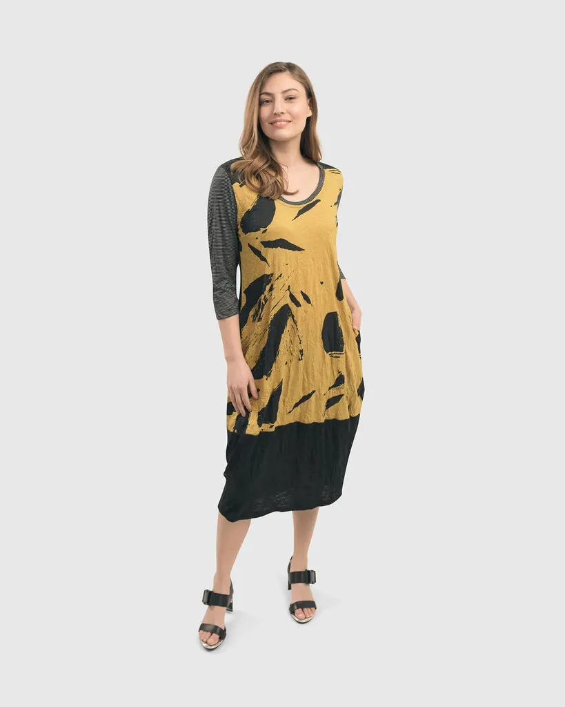alembika-ru-crinkle-cocoon-kleid-yellow image 1