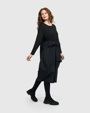 alembika-urban-alpha-cargo-dress-schwarz-midi-cocoon image 8