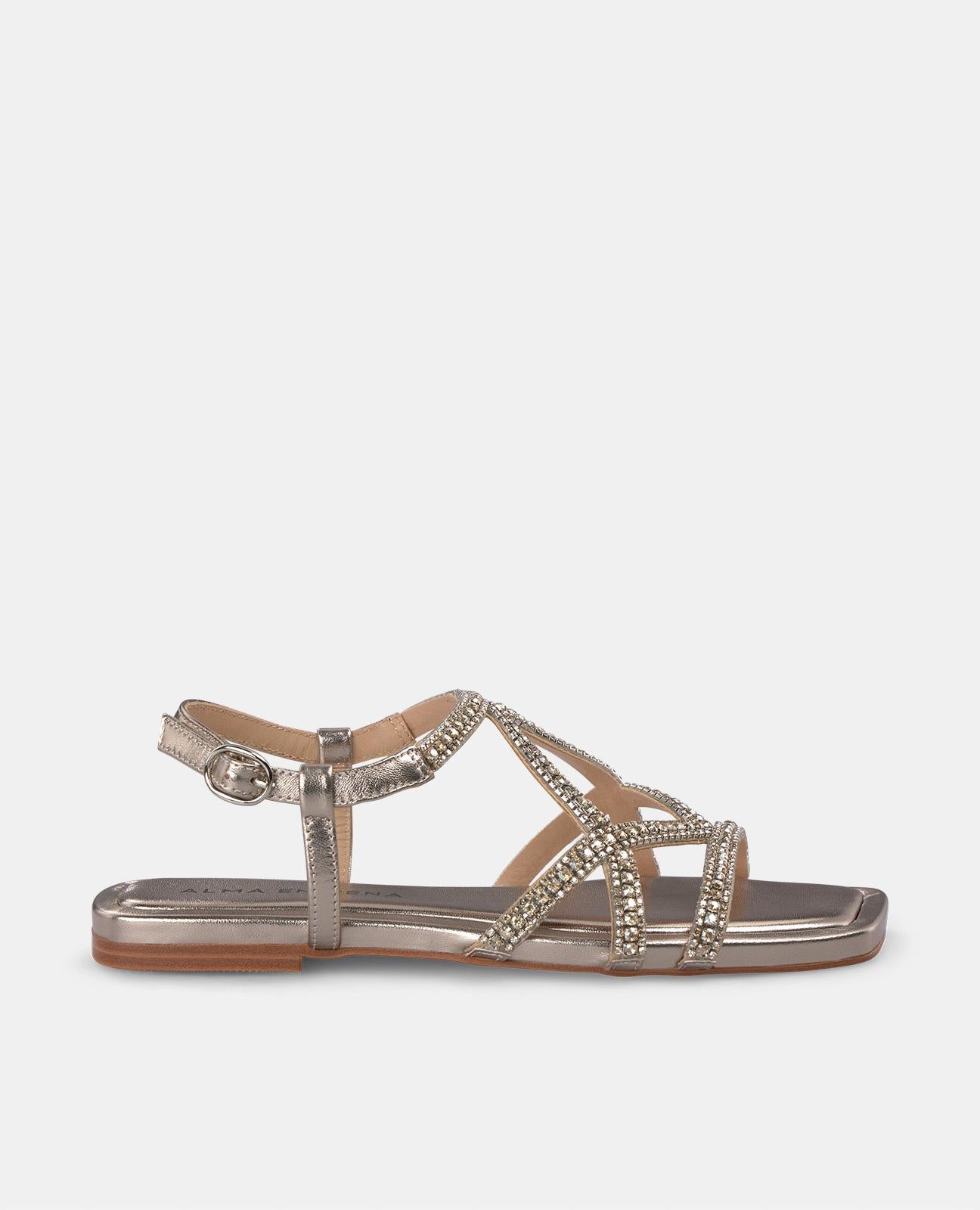 alma-en-pena-alfa-54131-riemchen-sandale-mit-strass-bronze image 1