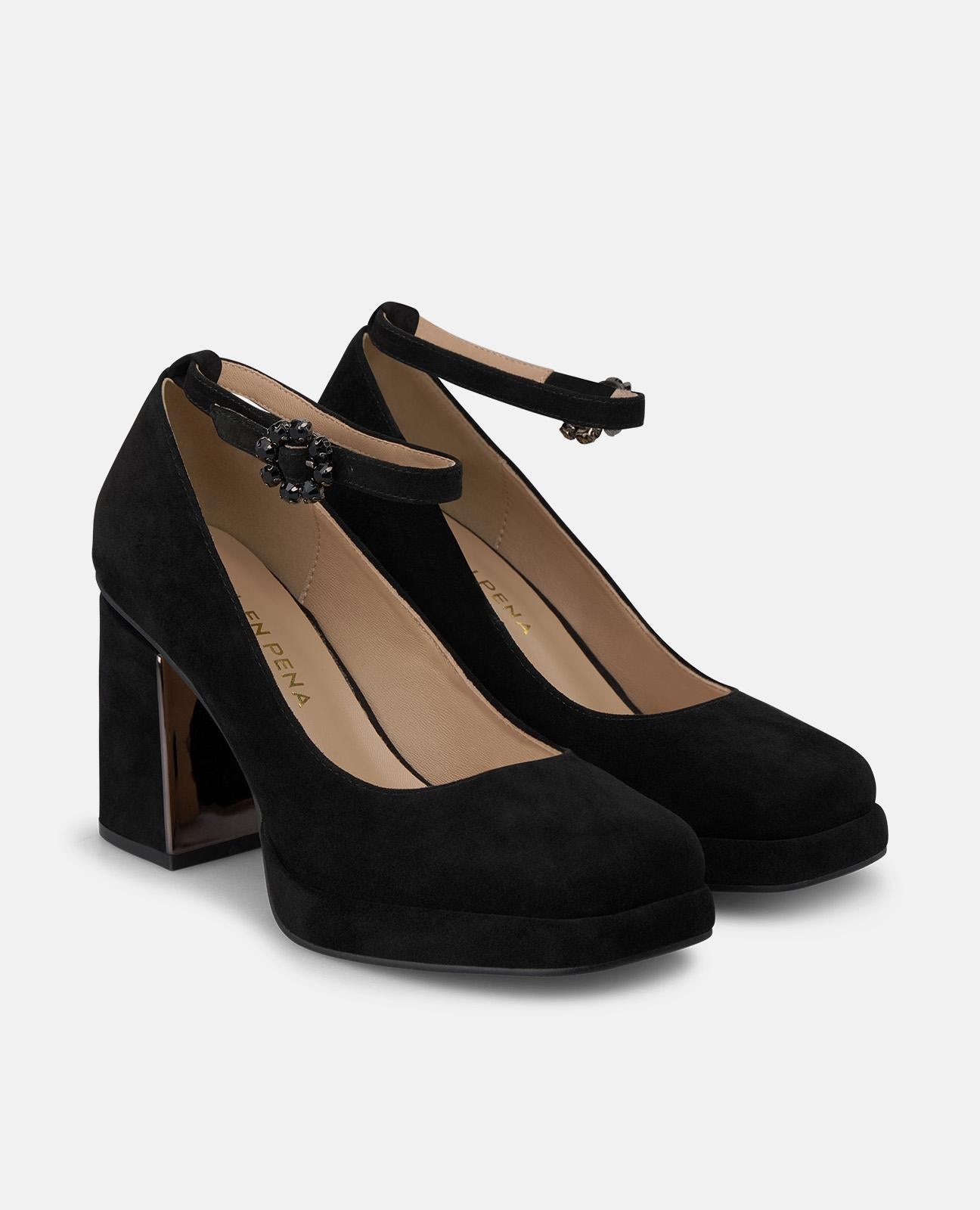 alma-en-pena-riemchenpumps-leder-schwarz-blockabsatz-8-5-cm image 2
