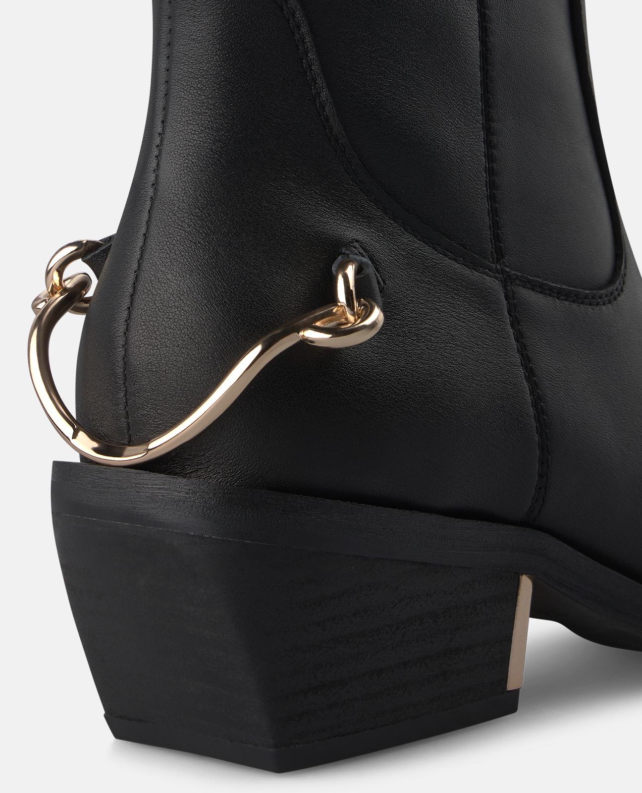 alma-en-pena-nappa-cowboy-stiefel-mit-rei-verschluss-schwarz image 4