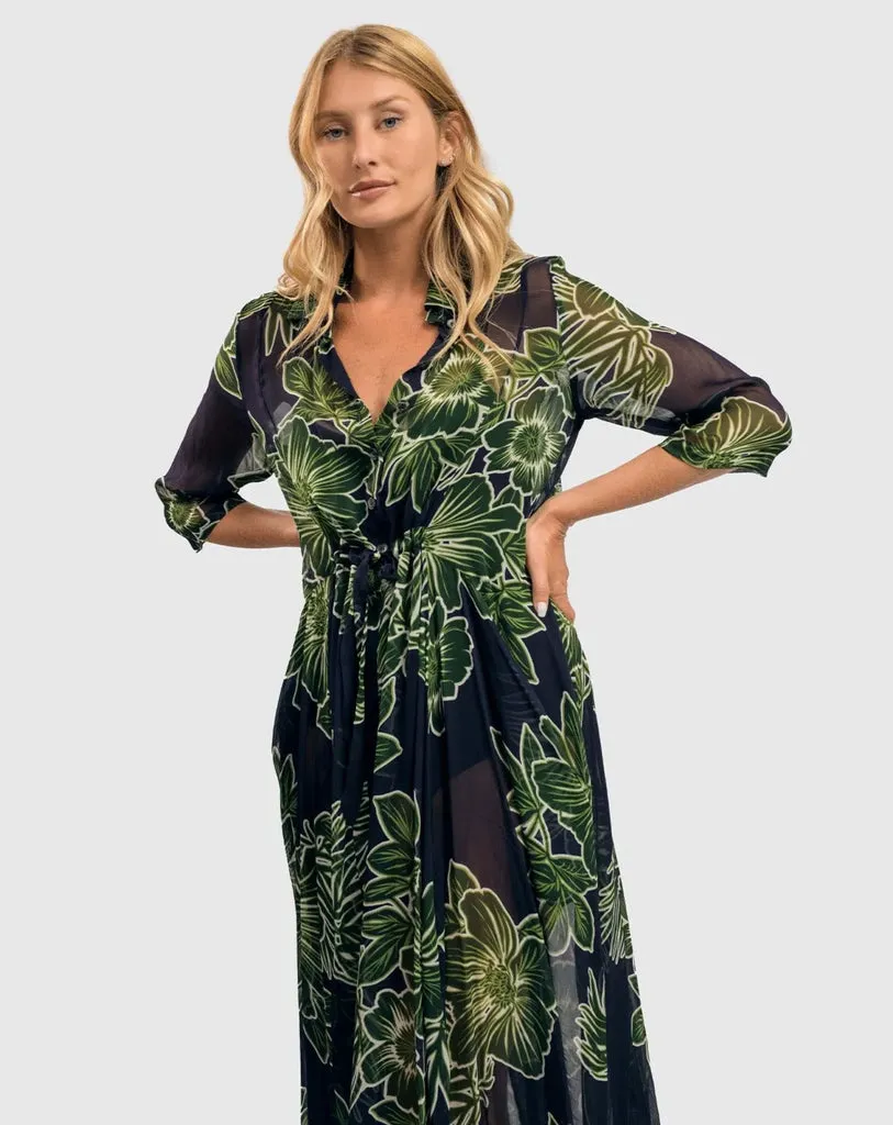 alembika-ava-chiffon-maxikleid-royal-green image 1