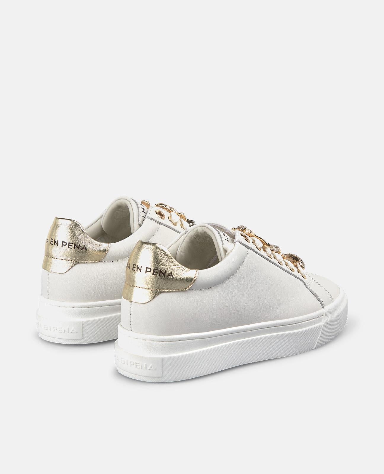alma-en-pena-sneaker-gold-mit-schn-rung-plateau-3-5-cm image 3