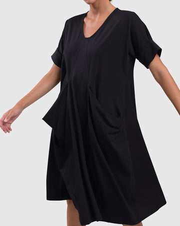 alembika-urban-breeze-kleid-schwarz-a-linie-baumwollkleid image 6