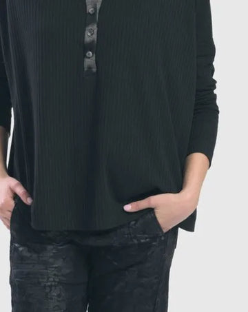 alembika-henley-ribbed-boxy-top-tie-dye-damen-pullover image 5