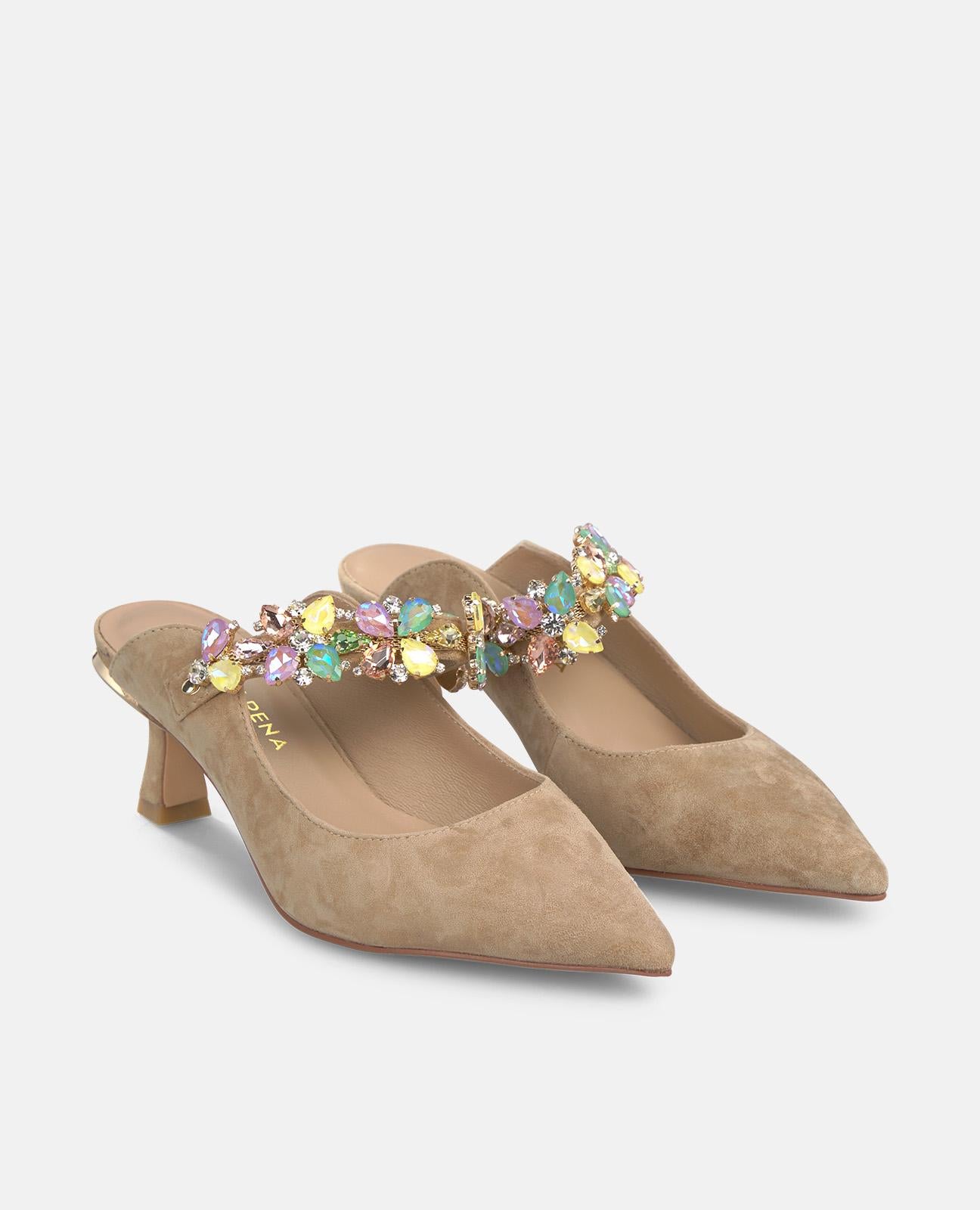 alma-en-pena-mules-arena-spitz-mit-strass-riemen-und-6-2-cm-absatz image 2