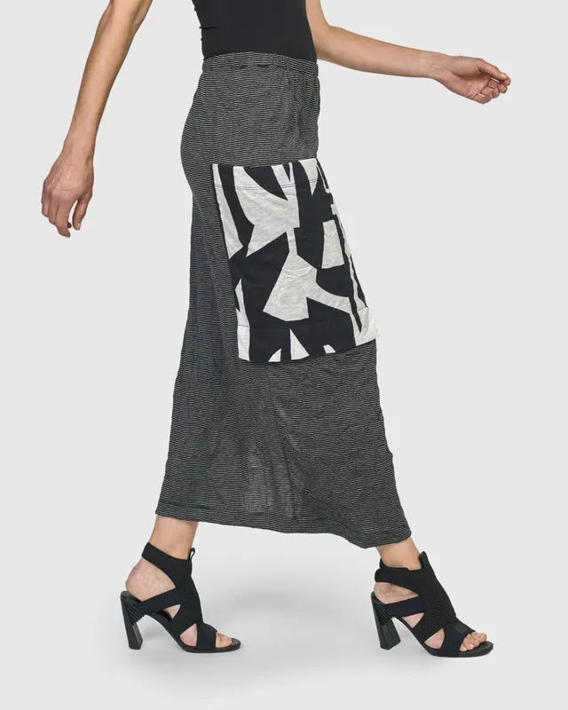 alembika-shortwave-pencil-skirt-mono image 1