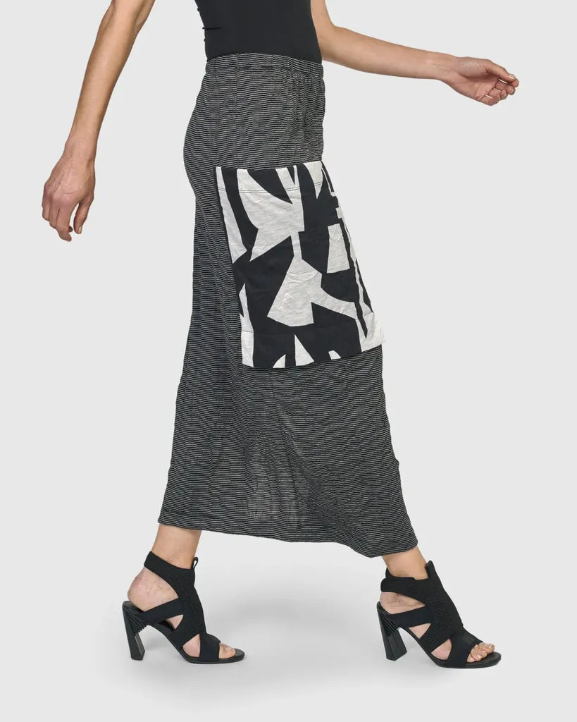 alembika-shortwave-pencil-skirt-mono image 1