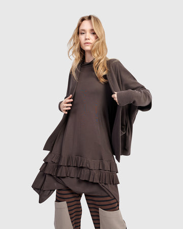 alembika-urban-softie-ruffle-tunika-mocha-damen-tunika image 2