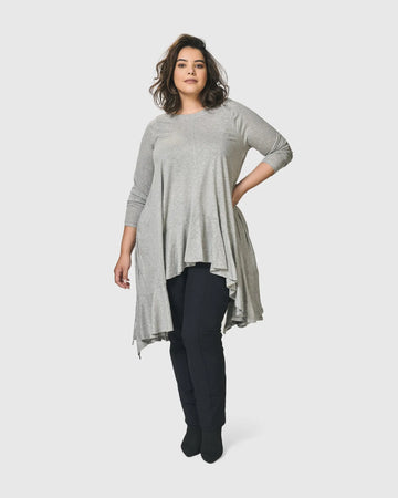 alembika-urban-spice-of-life-hi-lo-trapeze-top-grey-tunika image 4