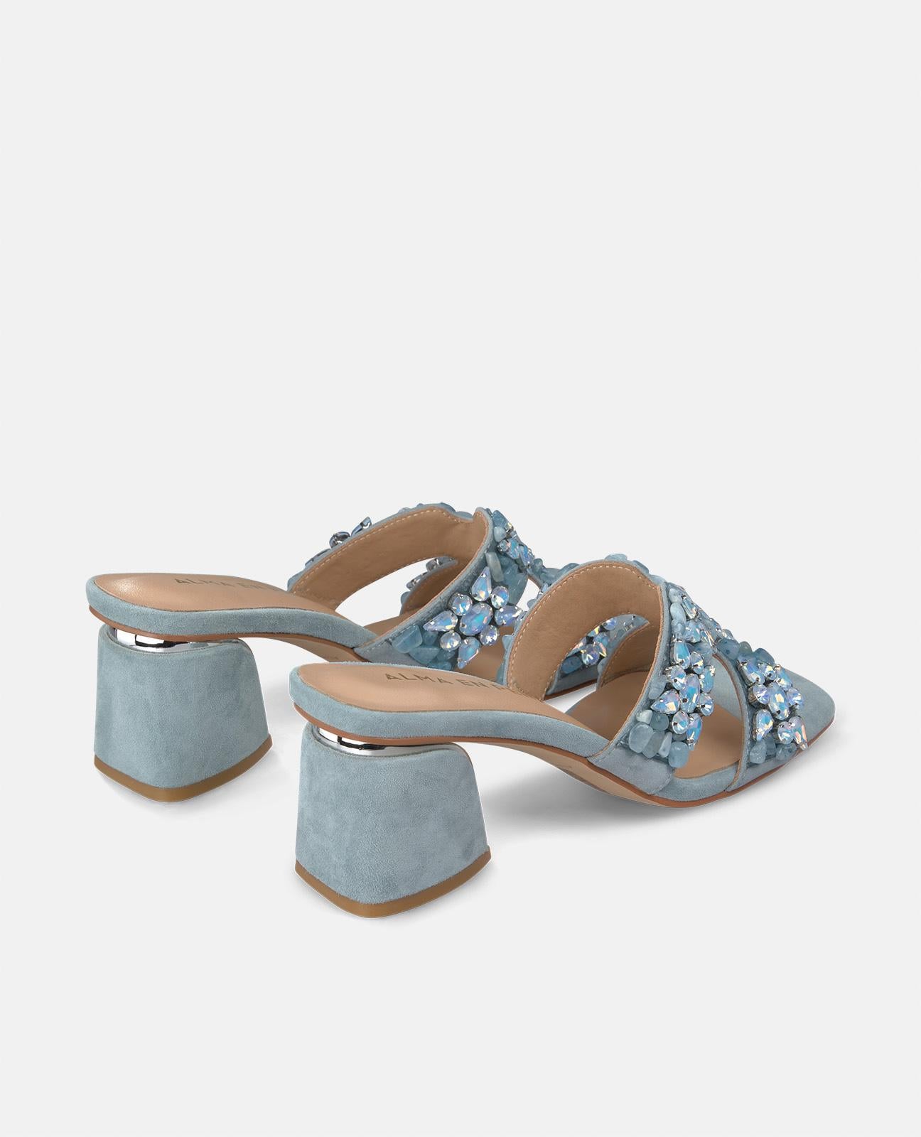 alma-en-pena-mule-sandaletten-blau-mit-strassriemen-6-cm image 3