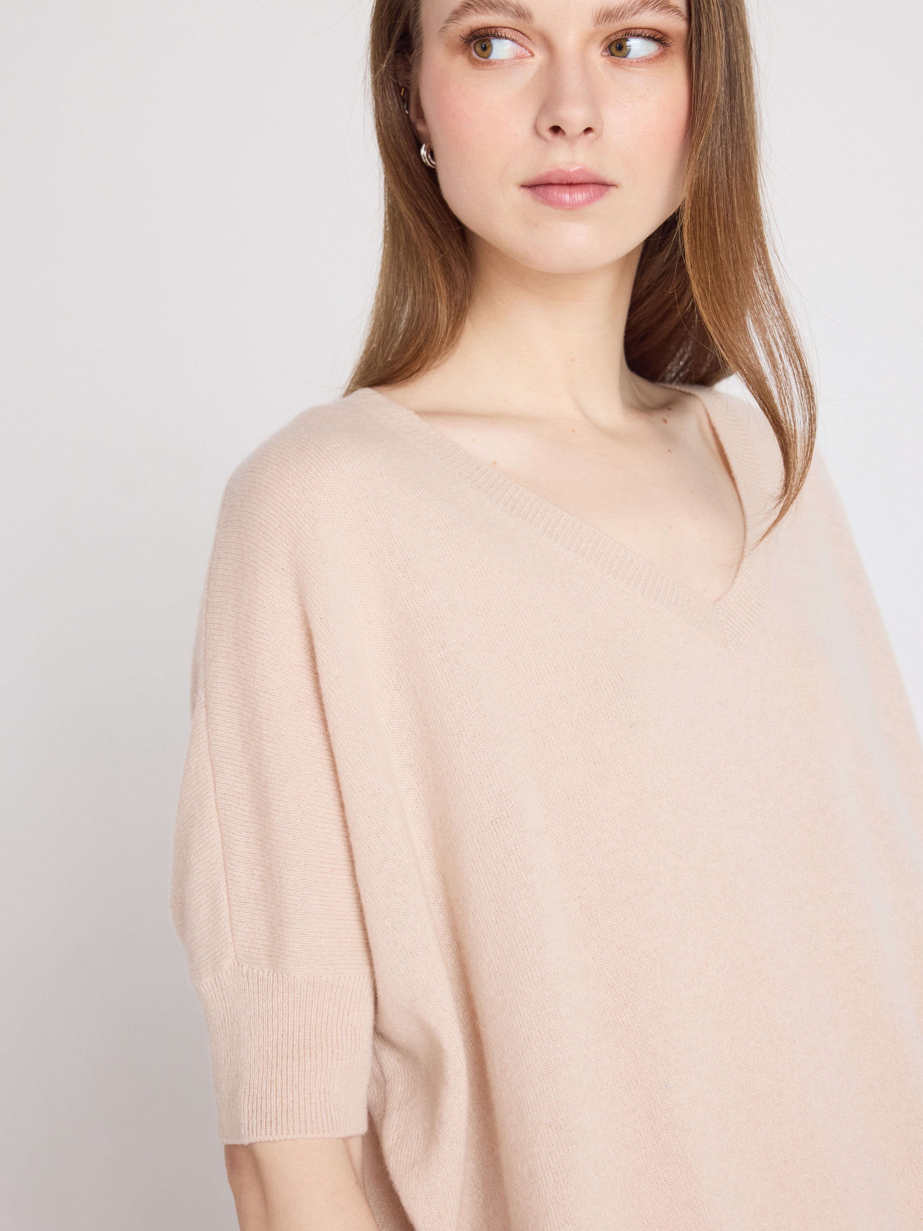 absolut-kate-kurzarm-pull-poncho-mit-v-ausschnitt-aus-kaschmir-f-r-damen image 5