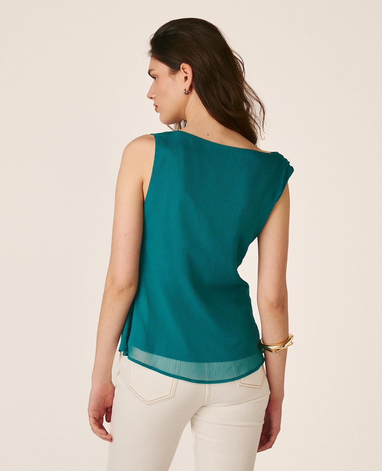 alma-en-pena-asymmetrisches-top-mit-seestern-spange-blau image 7
