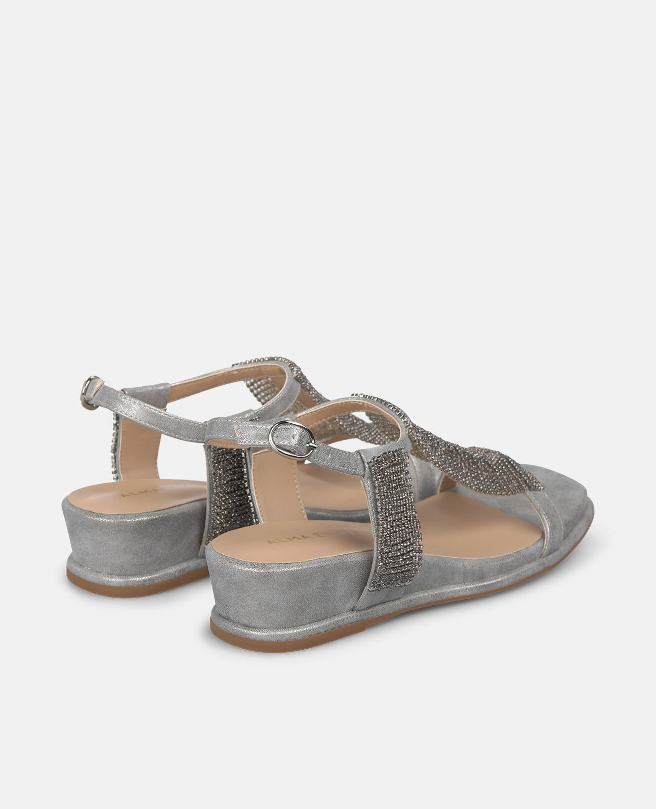 alma-en-pena-keilsandalen-silber-mit-zierstein-und-kn-chelriemen-4-cm image 3