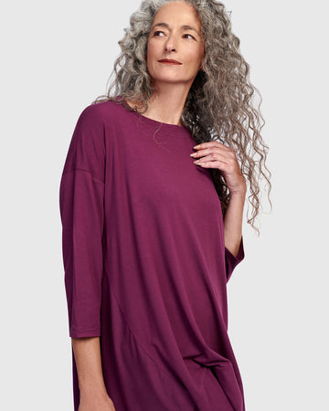 alembika-essential-trapeze-top-sangria-oversize-tunika-jersey image 3