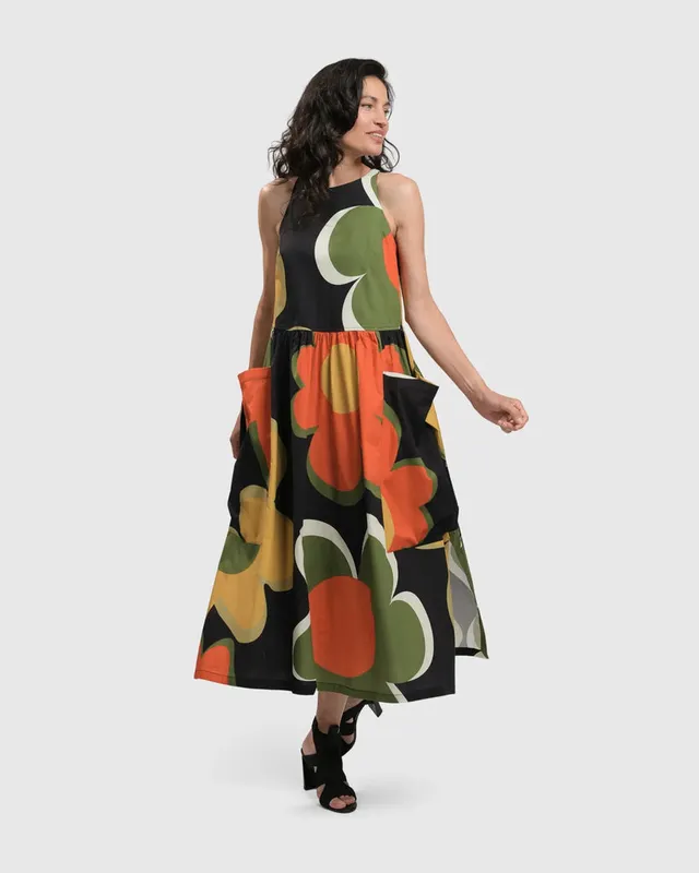 alembika-dina-rmelloses-maxi-kleid-floral image 1