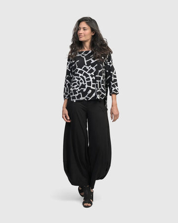 alembika-hypnotic-cutaway-boxy-top-damen-shirt-silver image 8
