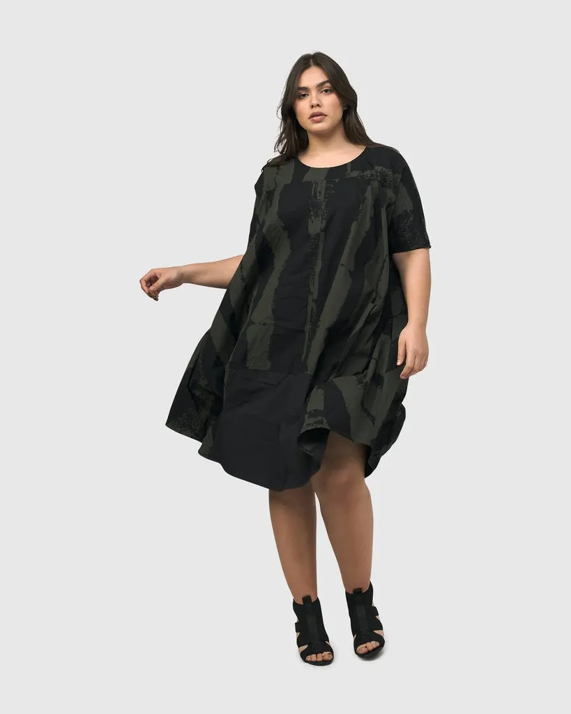 alembika-urban-sake-muumuu-kleid-khaki image 1