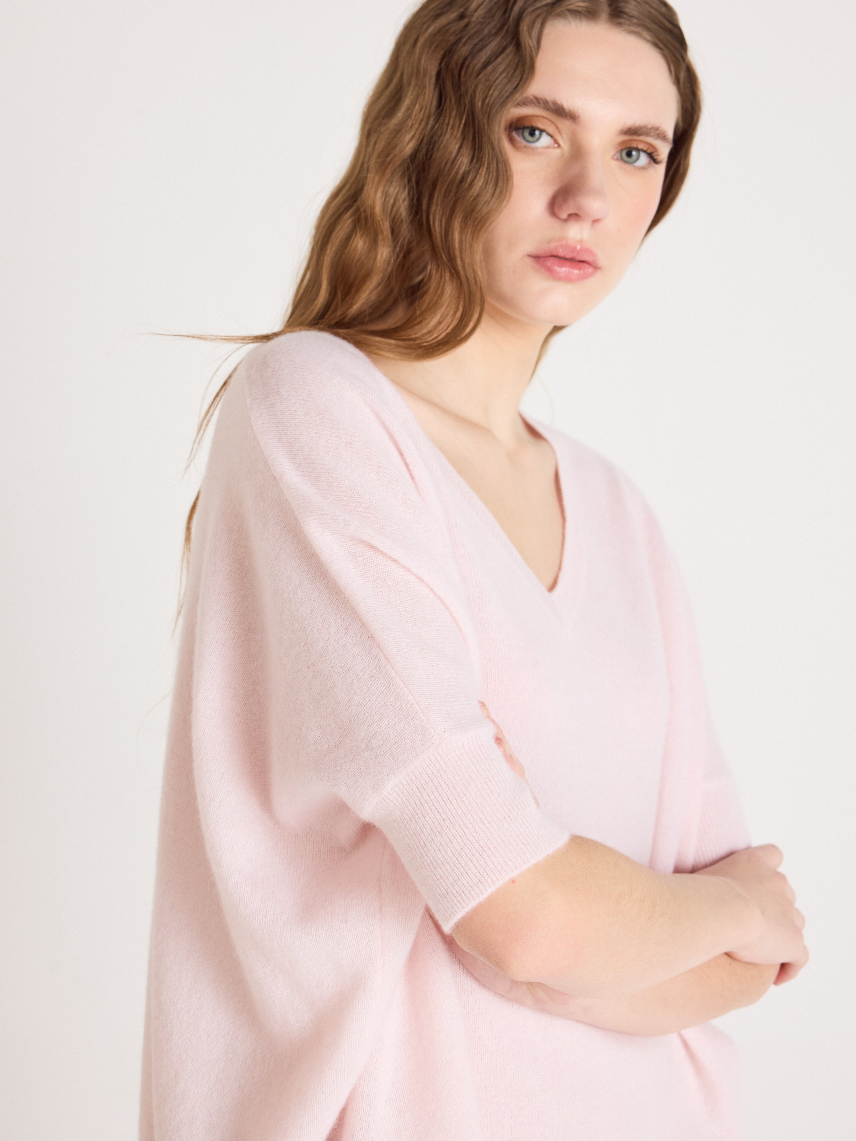 absolut-kate-poncho-pullover-kaschmir-damen-rosa-ballerina image 6