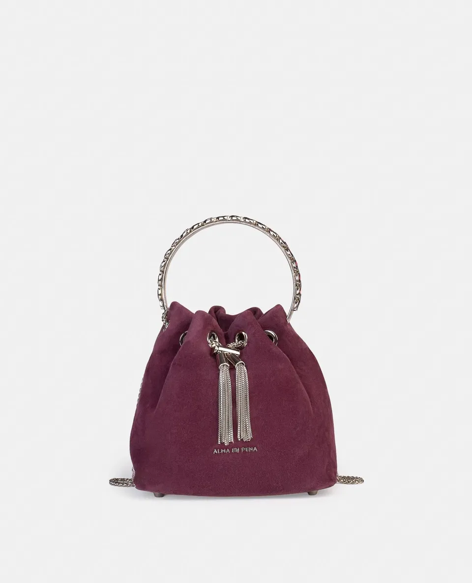 alma-en-pena-bowler-bag-mit-anh-nger-detail-bordeaux image 1