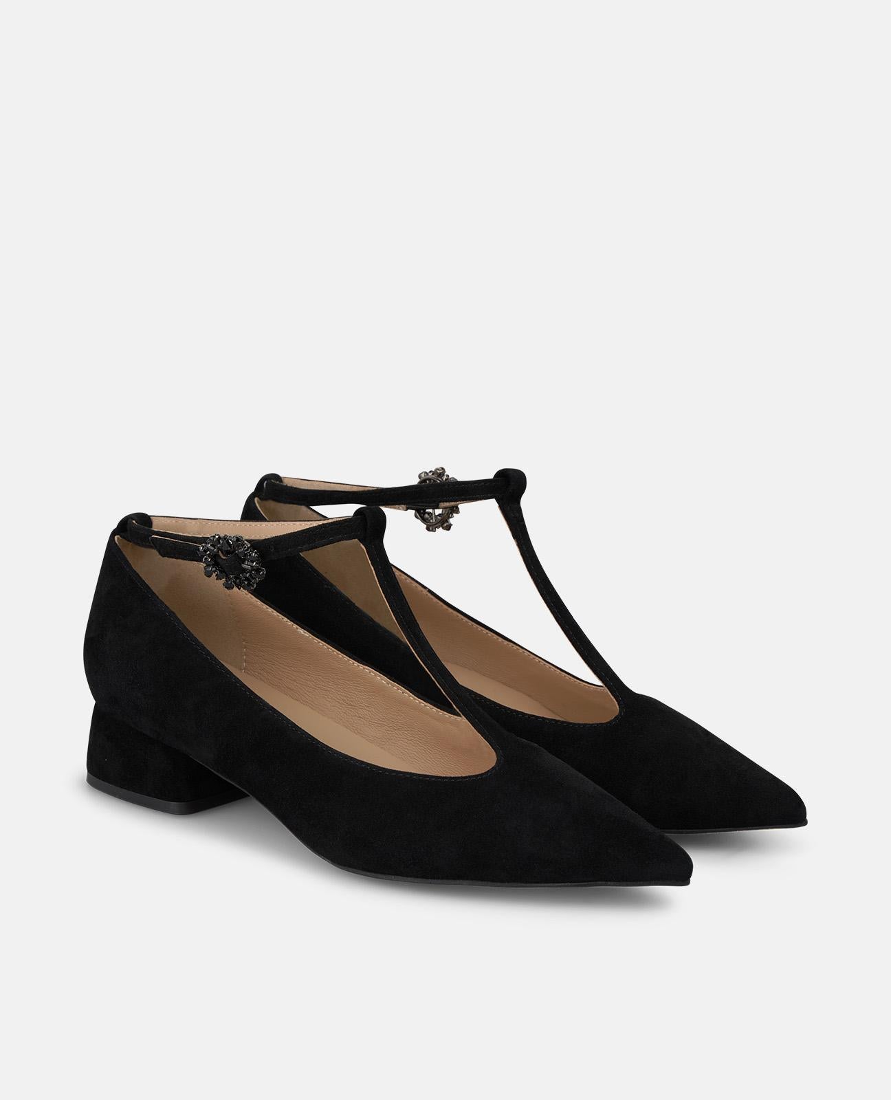 alma-en-pena-leder-pumps-t-riemen-3-5-cm-schwarz image 2