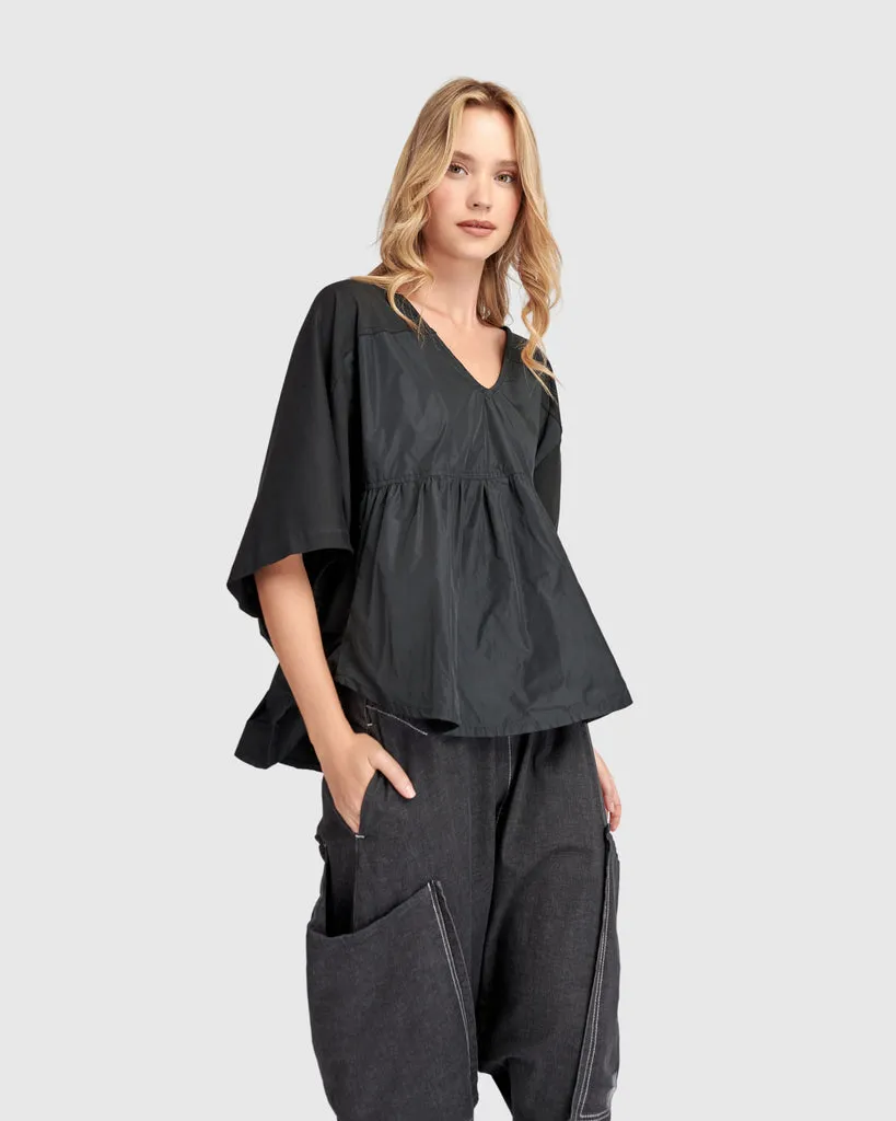 alembika-urban-taffeta-butterfly-top-schwarz image 1