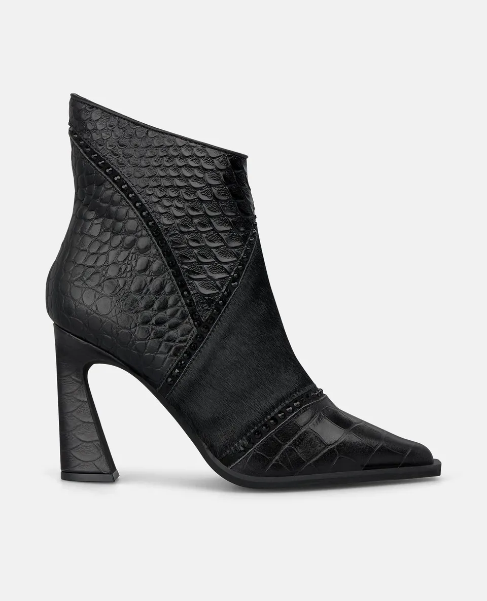 alma-en-pena-animal-print-leder-stiefelette-schwarz-9-cm image 1