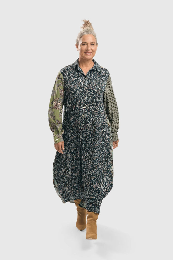 alembika-paisley-shirtdress-hemdkleid-blau image 1