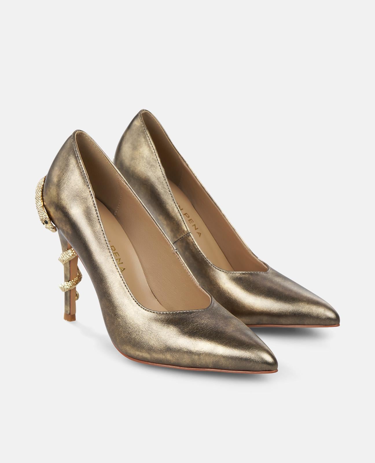 alma-en-pena-pumps-bronze-snake-optik-spitz-9-cm image 2