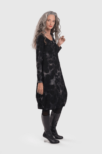 alembika-echo-cocoon-kleid-smoke-jacquard image 7