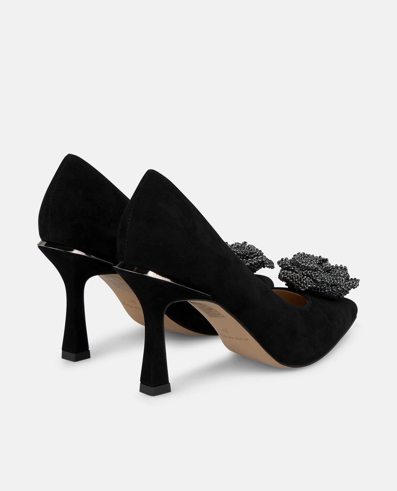 alma-en-pena-pumps-mit-blume-spitze-zehen-9-cm-schwarz image 3