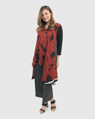 alembika-ru-hi-lo-crinkle-tunic-top-red-asymmetrische-knitter-tunika image 6