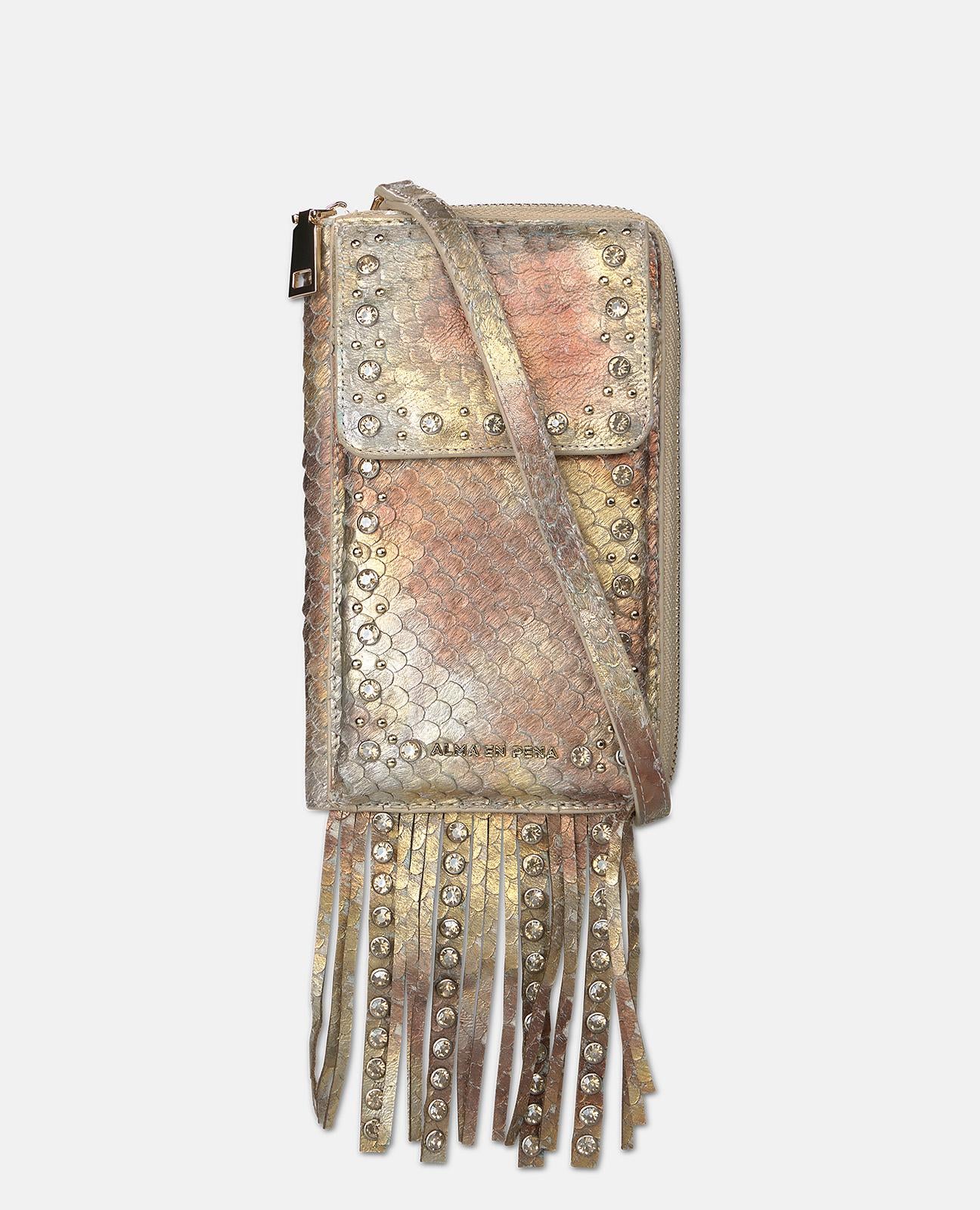 alma-en-pena-natalia-clutch-mit-strass-camel-leder-umh-ngetasche image 1