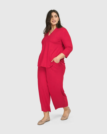 alembika-essential-flow-pants-red-rose-damen-hose-mit-dehnbund image 5