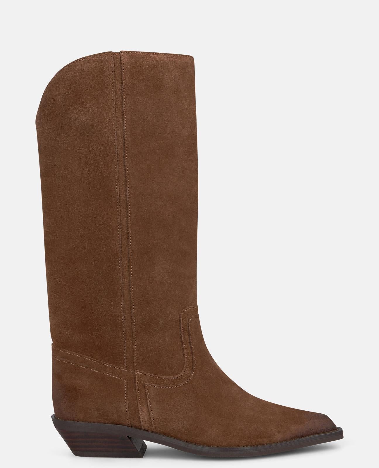 alma-en-pena-stiefelette-wildleder-camel-cowboy-3-5-cm image 1