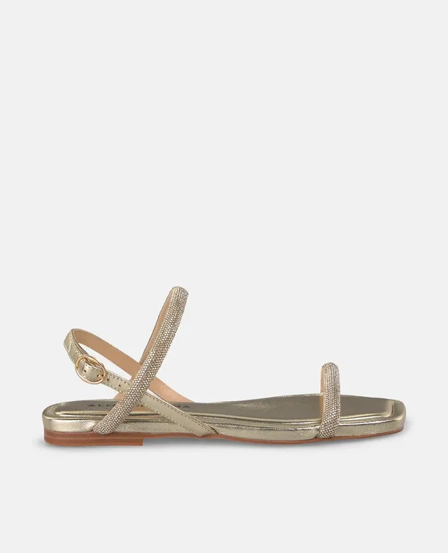 alma-en-pena-flache-sandale-doppelriemen-strass-sandale-gold-1-cm image 1