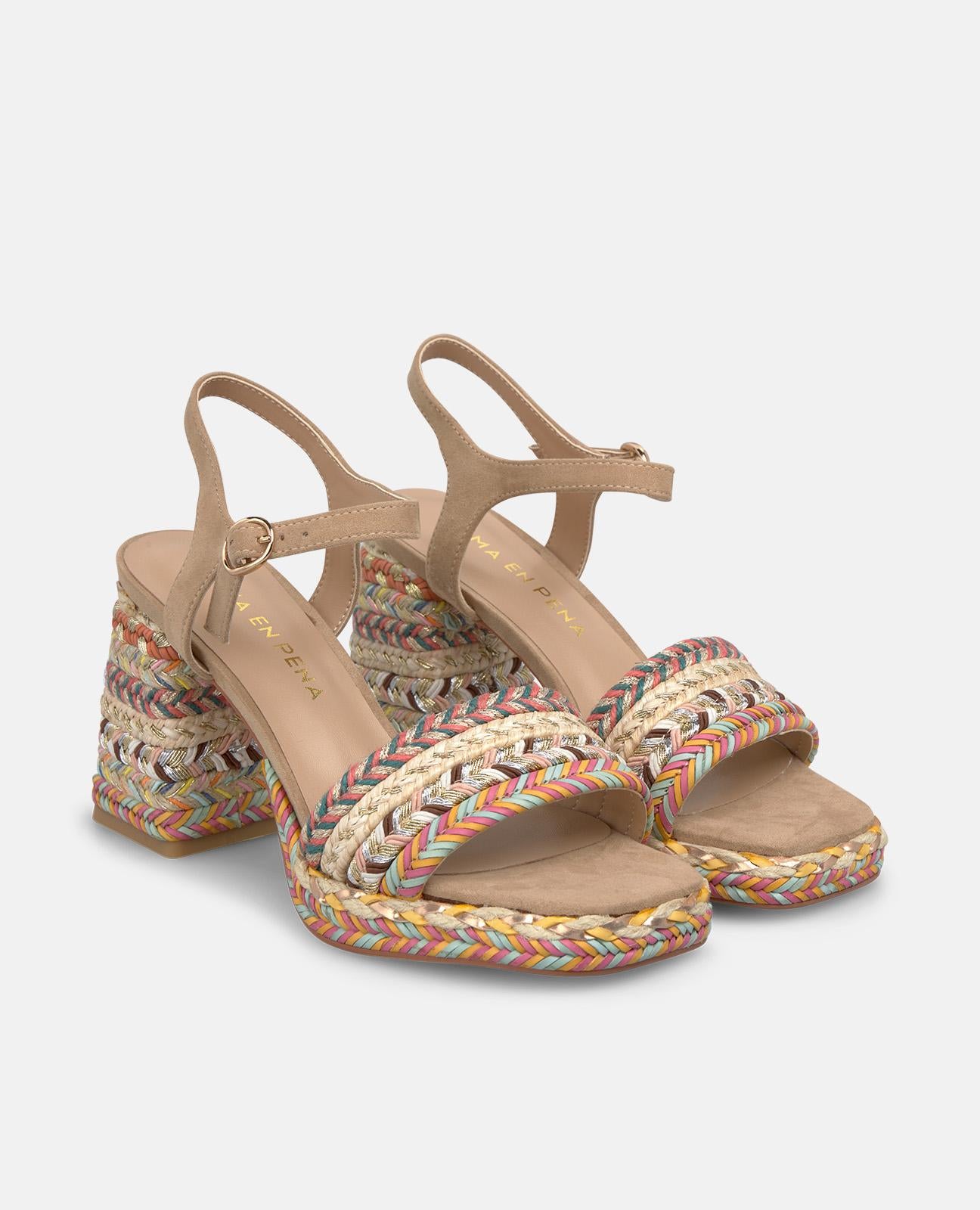 alma-en-pena-wide-heeled-sandals-blockabsatz-sandale-strass-arena-9-cm image 2