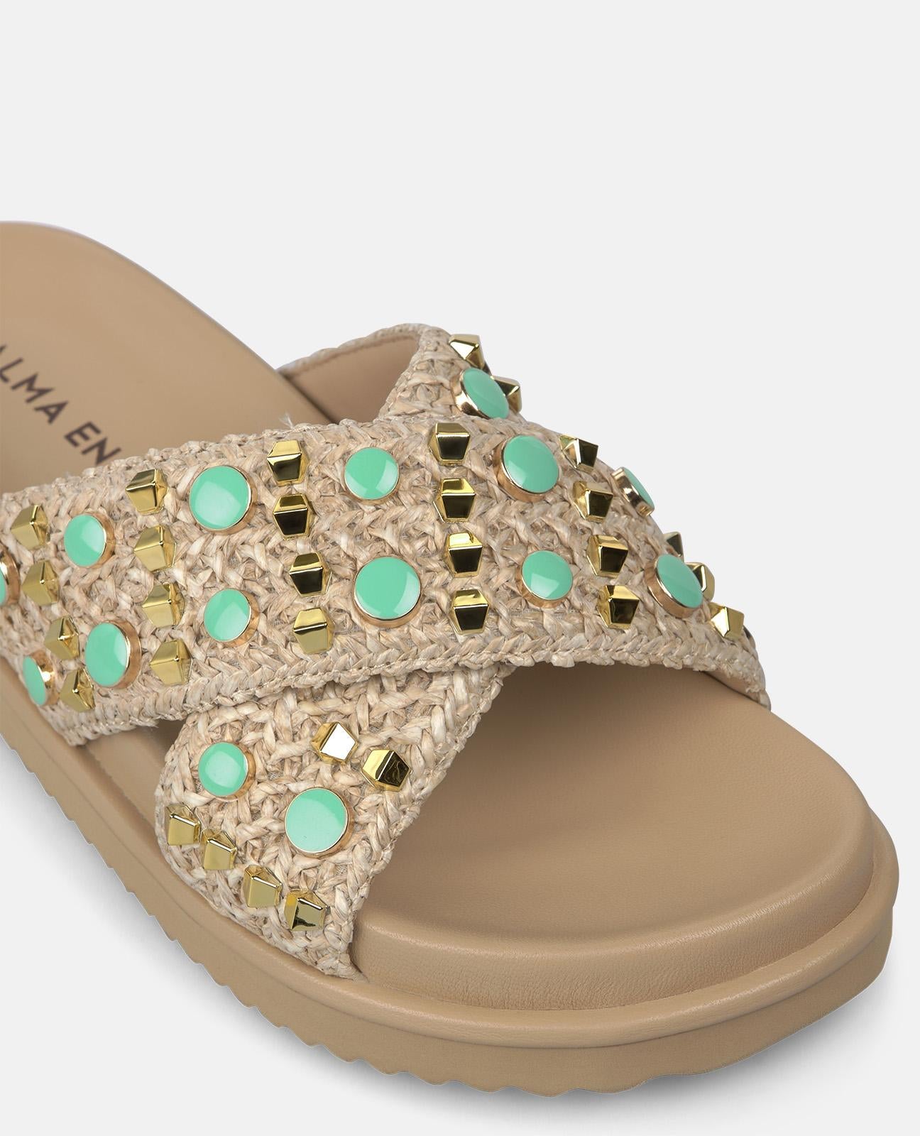 alma-en-pena-double-strap-cross-strap-platform-sandals-bast-plateau-braun image 4