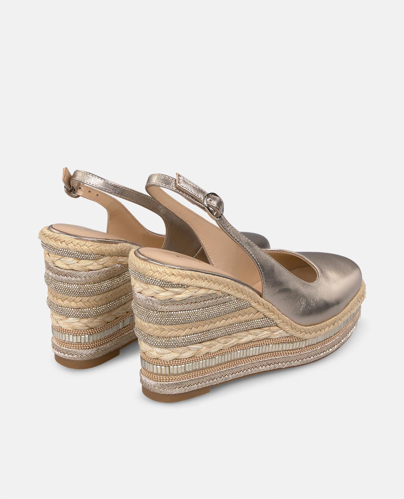 alma-en-pena-keilpumps-bronze-geflochten-9-8-cm-strass-absatz image 3