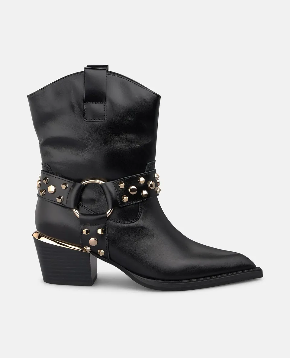 alma-en-pena-napa-leder-cowboy-stiefelette-schwarz-6-cm image 1