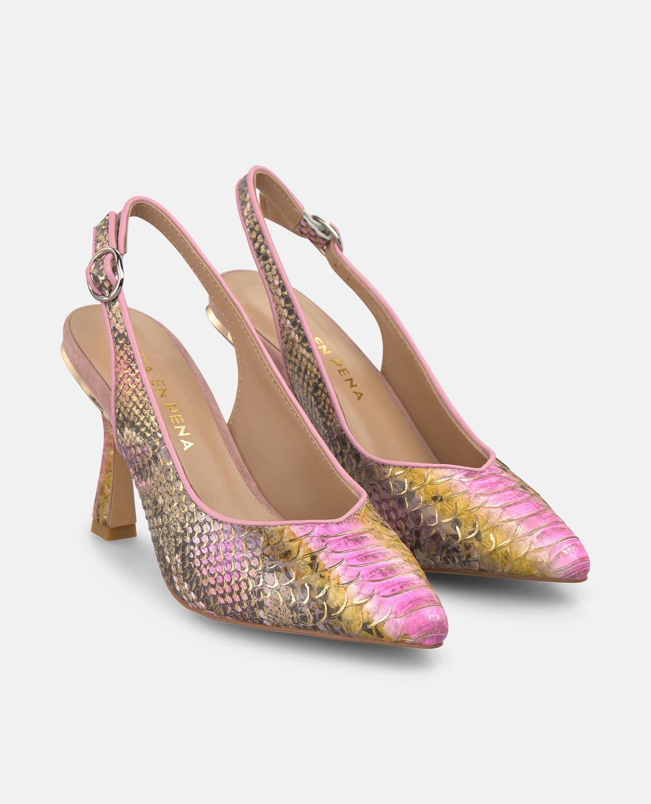 alma-en-pena-slingback-pumps-schlangen-optik-rosa-9-cm image 2
