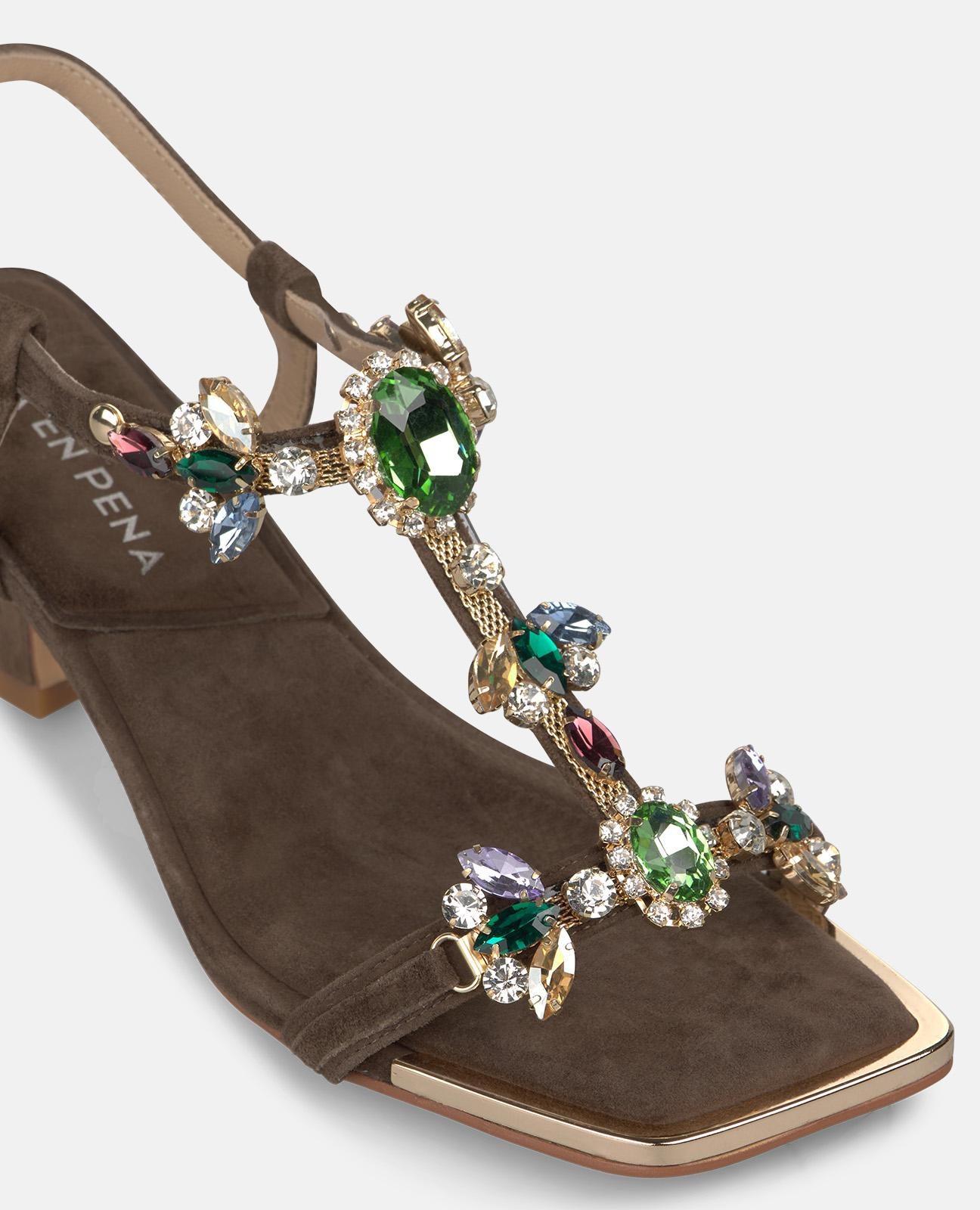 alma-en-pena-sandalen-mit-absatz-braun-strass-5-cm image 5