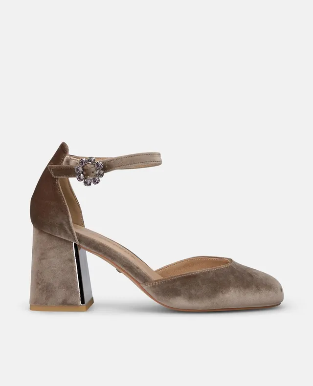 alma-en-pena-samt-pumps-vis-n-7-cm-blockabsatz-leder image 1