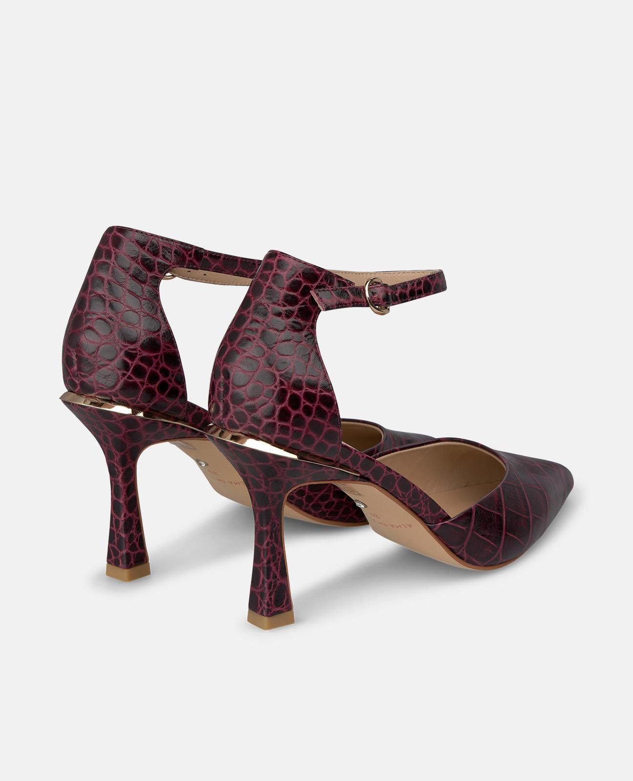 alma-en-pena-leder-riemenpumps-bordeaux image 2