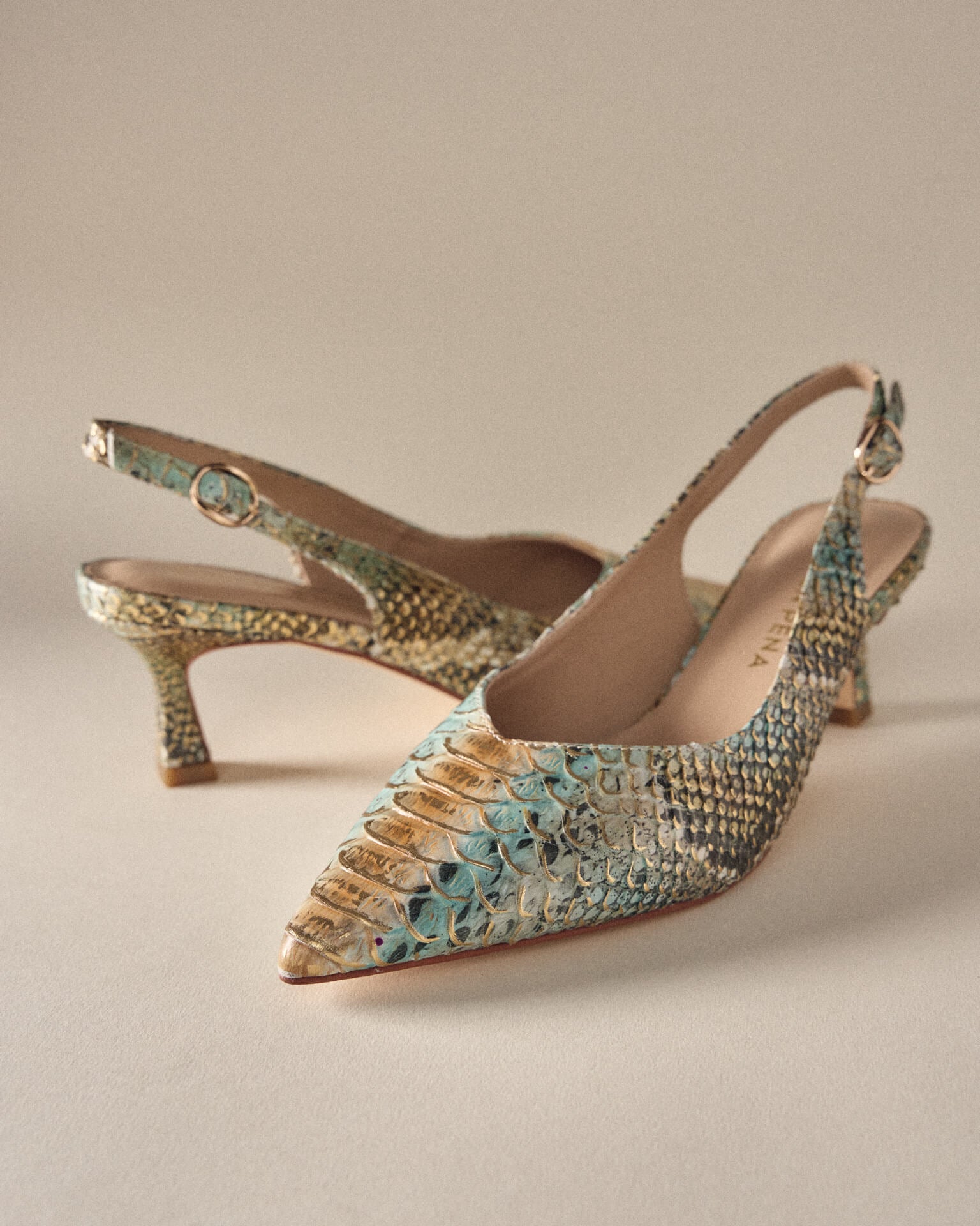 alma-en-pena-slingback-pumps-mit-schnalle-bronze-6-cm image 2