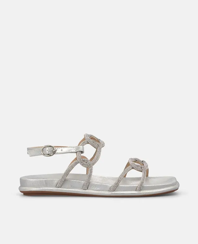 alma-en-pena-flat-interlaced-sandal-flache-riemchen-sandale-silber image 1