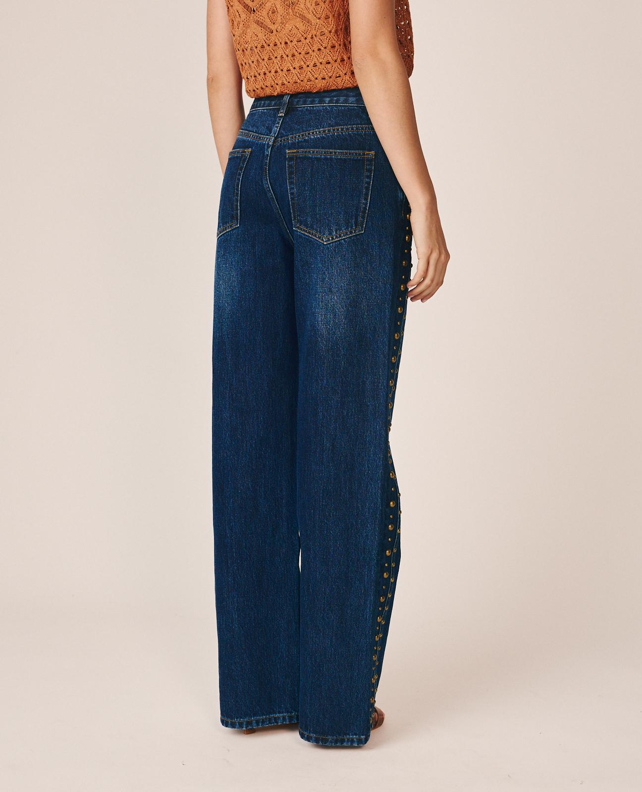 alma-en-pena-metallic-stud-jeans-straight-leg-high-rise-damen image 8